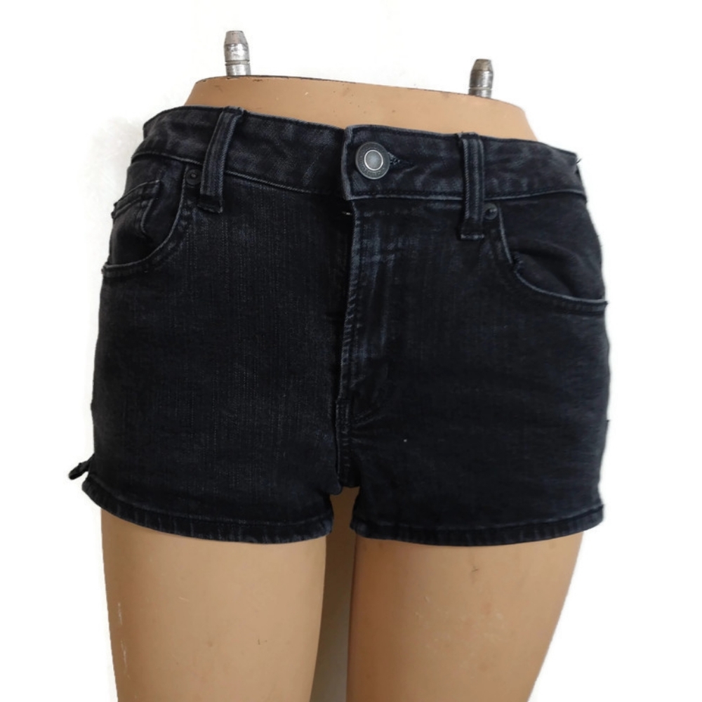 AEO Black Hi Rise Shortie 360 Degree Stretch - Picture 2 of 7